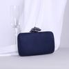 Small Square Evening Bag With Velvet Fabric And Cording Lining For Cocktail Parties