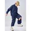 MengteJiao 2025 Unisex Kids' Workwear Style Jacket & Jogger Set