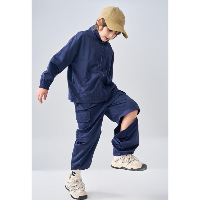 MengteJiao 2025 Unisex Kids' Workwear Style Jacket & Jogger Set