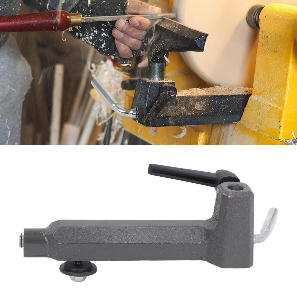 Lathe Tool Holder Base Cast Iron Woodworking Turning Tool Rest Base for 5/8 Inch Small Lathing Machine Lathe Tool Holder Base
