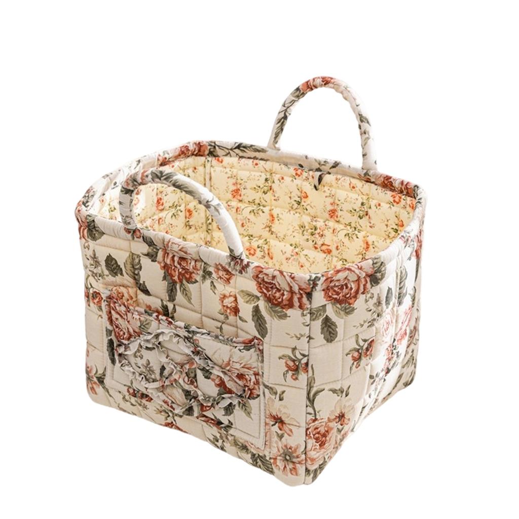 Large Home Fabric Miscellaneous Storage Basket, Korean Style Portable Underwear Organizing Frame Storage Basket