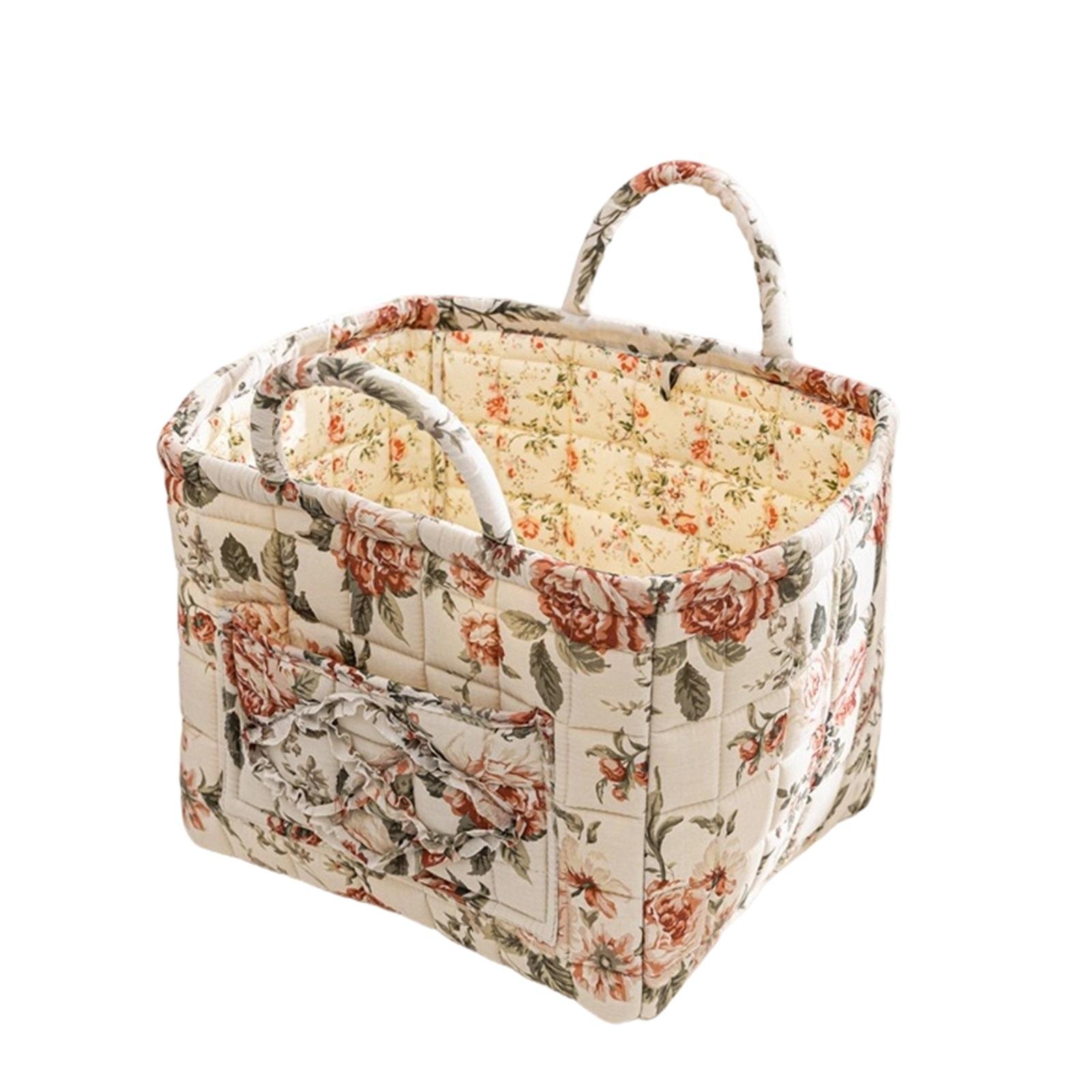 Large Home Fabric Miscellaneous Storage Basket Korean Portable Underwear Organizing Frame Storage Basket 1890₽