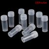 100Pcs 5Ml Plastic Test Tubes Screw Cap Bottles For School Chemistry Supplies