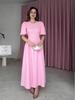 2025 Summer Elegant Sweet Temperament Short Sleeve Long Dress for Women