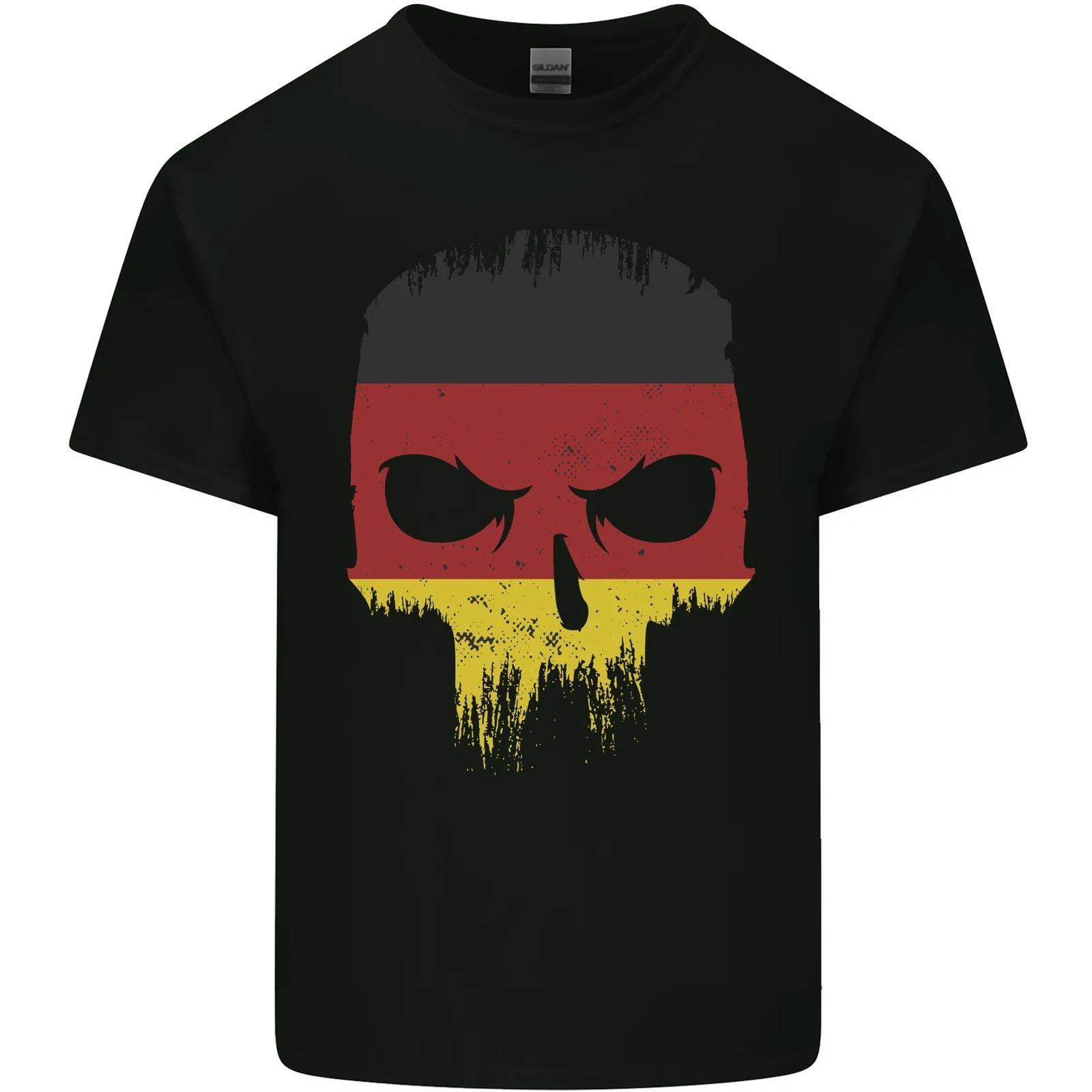 Germany Skull German Gym Biker Flag Kids T-Shirt Childrens 3XL