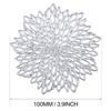 Set of 4 Metallic Placemats Set Vinyl Leaf Design Table Placemats for Christmas Thanksgiving Wedding Dinner Table Mat Coaster