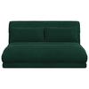 Adjustable Floor Footstool Dark Green Velvet