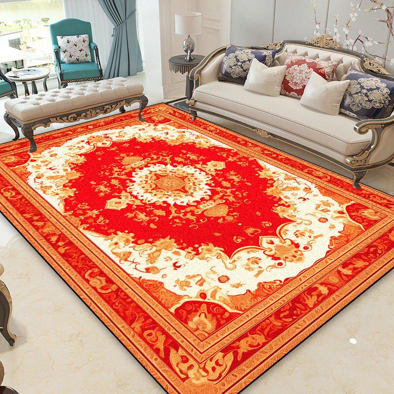 Persian Luxury Red Carpets Living Room Printing Home Decoration Large Area Soft Rugs 140x200 Bedroom Lounge Non-slip Floor Mats