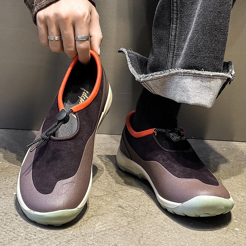 

New couple multi-color versatile barefoot hiking shoes sports and leisure jogging breathable shoes 25681 pink-J 44