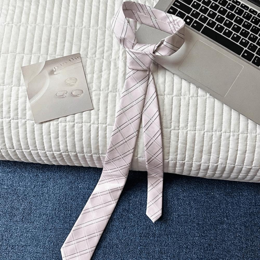 Clothing Decoration Cloth Striped Tie Korean Style Pink Shirt Tie Decoration Y2K Scarf JK Uniform Necktie JK Uniform Decoration