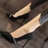 Women's Summer New High Heels Stiletto Pointed Rhinestone Fashionable Shallow Heels