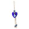 Woven Rope Pendant Blue Evil Eye Heart Shaped Ornament Hanging Decoration for Car Interior Clothing