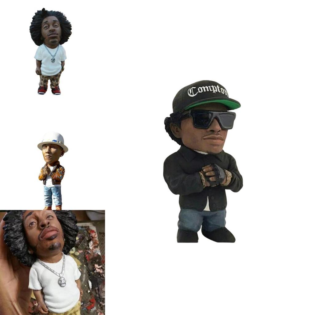 Rapper Hip Hop Bro Shakur Snoop Dogg Action Figure Per Fan di Musica Statua Scolpita e Colorata a Mano