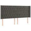 VidaXL LED Headboard Bedroom Furniture Double Bed Accessory Head of Bed Frame Interior Dark Grey 3124451