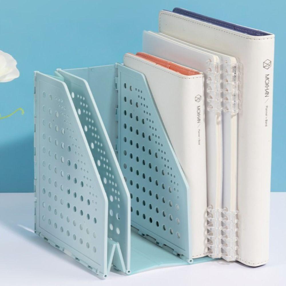 File Organizer Retractable File Holder Creative Foldable Desktop Bookend Bookshelf Adjustable File Storage Rack Office Supply