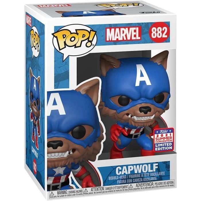 Figurine - funko - captain america capwolf - multicolore - vinyle - pop !