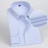 Men's Formal Shirt Long Sleeve  Solid Color Striped Pocket Fashion Business Office Professional Wear Social White Shirt
