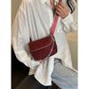 Korean Velvet Texture Fashion Chains Chest Pack Women  New Wide Strap Single Shoulder Bag Retro Light Luxury Crossbody Bag