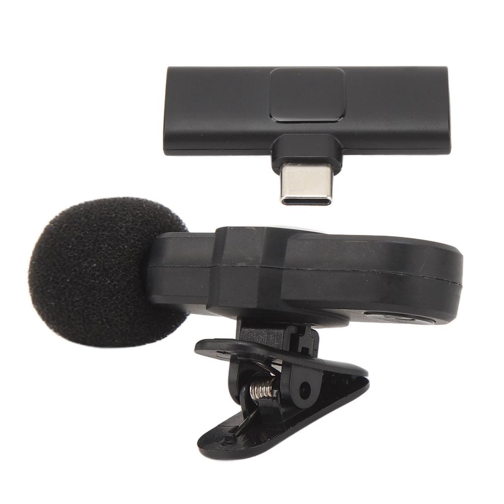 Wireless Lavalier Lapel Microphone Noise Reduction Mini Clip On Microphone Live Streaming Equipment
