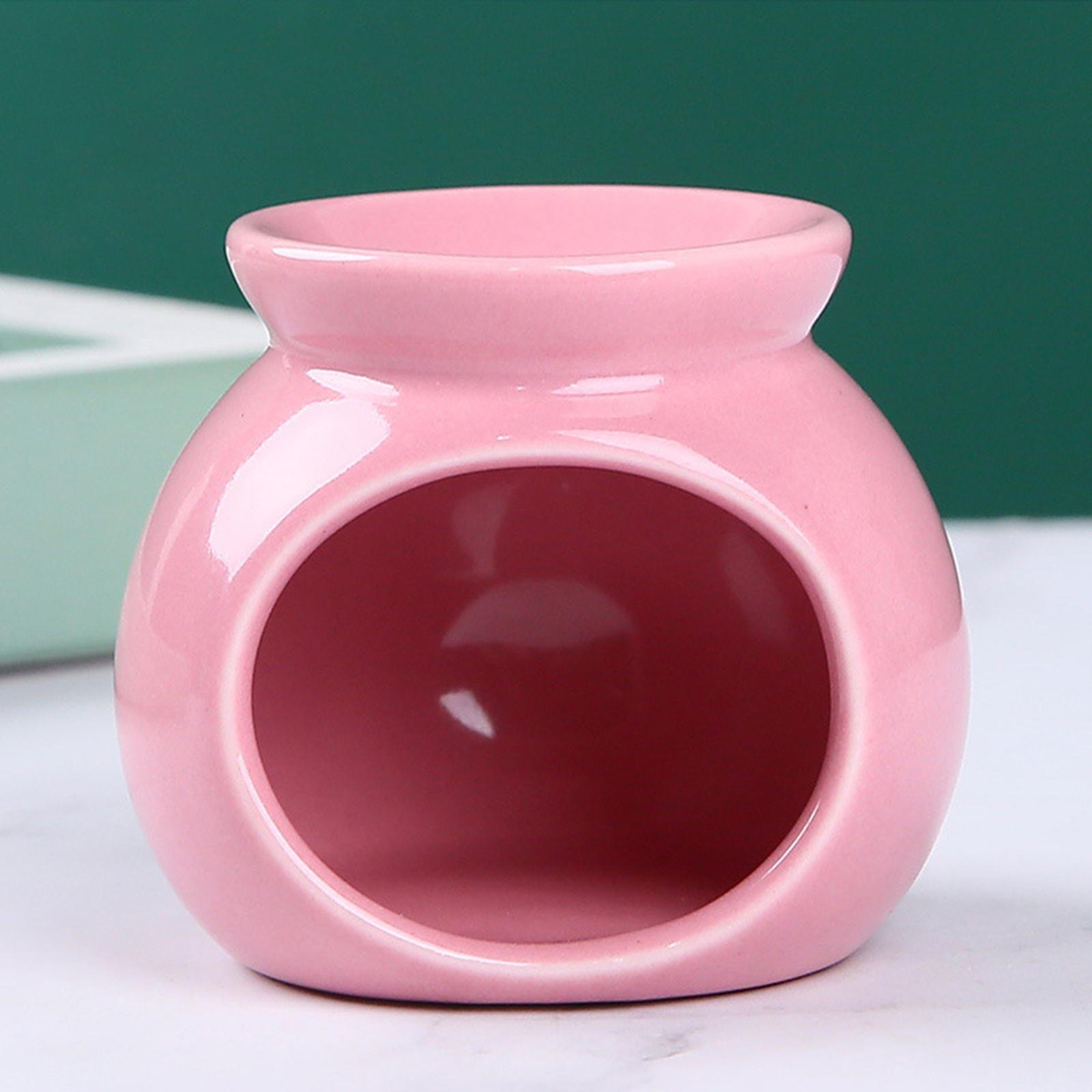 Porcelain Aroma Burner Incense Censer Mini Candle Holder Scented Wax Melt Burner for Kitchen Patio Tabletop Porch Bathroom розовый
