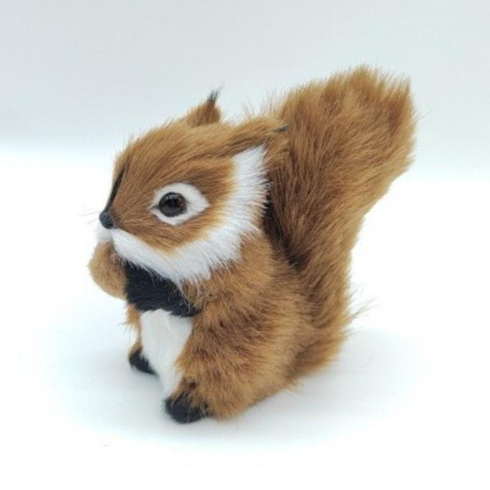 White Belly Squirrel Plush Toy Big Tail Squirrel Stuffed Plushie Doll  Kids Gifts