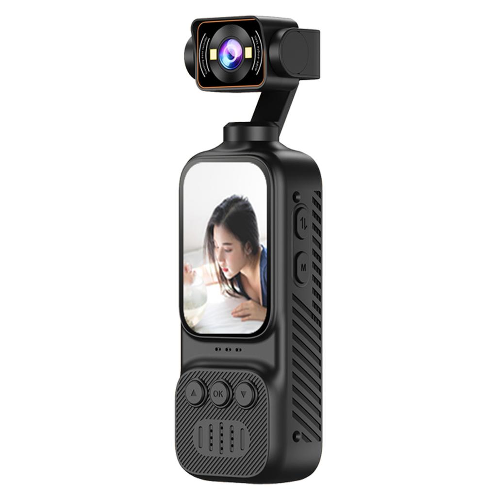 WiFi 2K/1080P Vlogging Camera 2-inch HD Display Mini DV Video Recorder with Rotatable Lens for Sport Outdoor Riding Travel