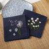 Diy Handmade Embroidery Material Package, Handkerchief Series Maple Leaf Ginkgo Flower Needle And Thread Set