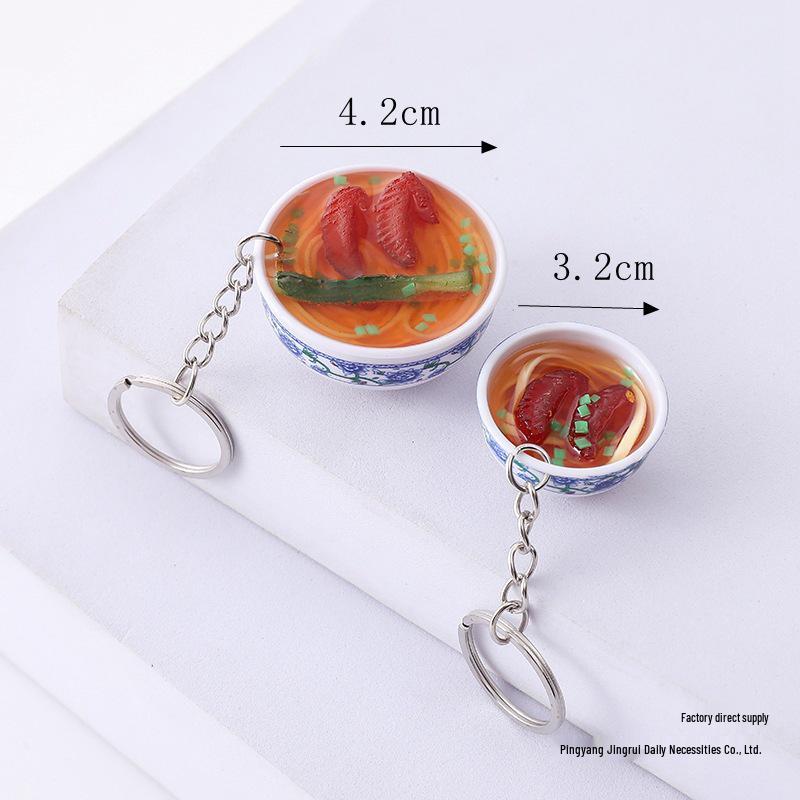 Mini Hot Pot Mala Tang Noodle Bowl Keychain Ornament