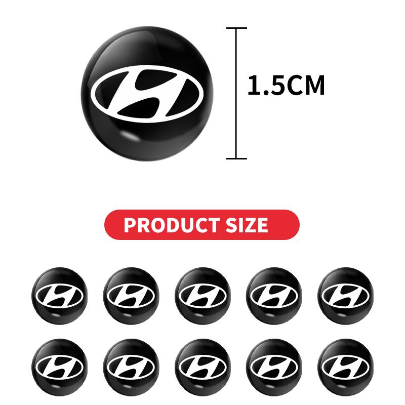 2/5/10pcs Car Door Lock Keyhole Protection Stickers Emblem For Hyundai Tucson IX35 I30 I20 Kona Coupe Veloster I40 Getz MM12