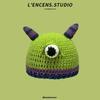Shrek Face Mask Knit Cap With Soft Acrylic Material For Casual Winter Use