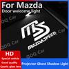 For Mazda 6 ATENZA RUIYI CX9 RX8 MS LED Car Door Logo Welcome Shadow Light Laser Projector Ghost Lamp Modification Glass Len2Pcs FRT1