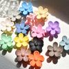 8 / Set of Women's Fashion Flower Clip Frosted Small Hair Clip Macaron Color Flower Clip Neutral Color Flower Clip