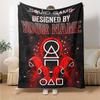 Name Custom Squid game Print Flannel Blanket High Quality Warm Comfortable Cover for All Seasons Perfect for Gifts Home Decor