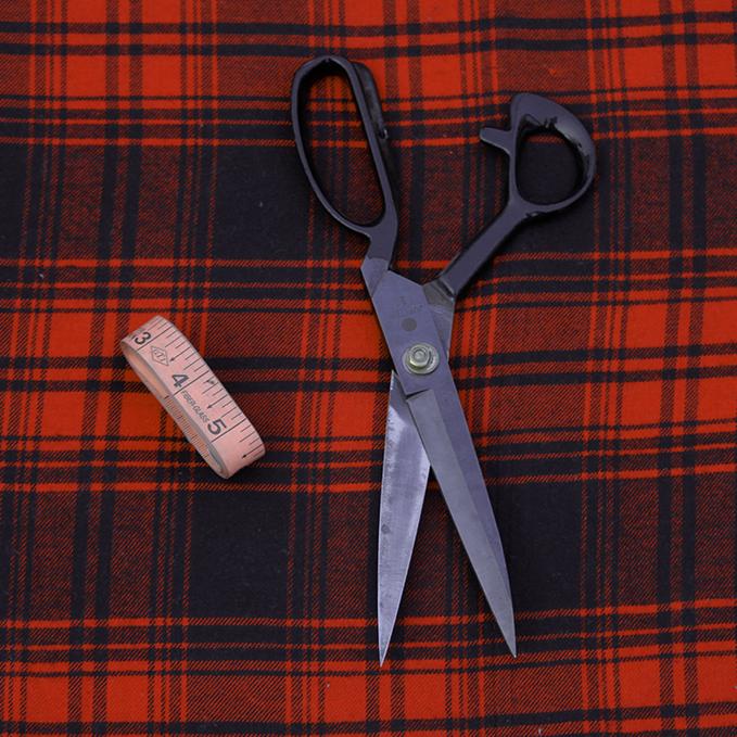 Red-Black Yarn-Dyed 100% Cotton Tartan Fabric – 180 GSM, 115 cm Width, Versatile for Garments & Upholstery