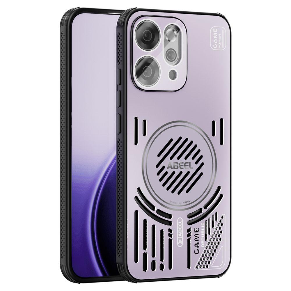 ABEEL For Oppo Reno14 5G (Global) Magnetic Case Aluminium Alloy+PC+TPU Hollow Heat Dissipation Phone Cover
