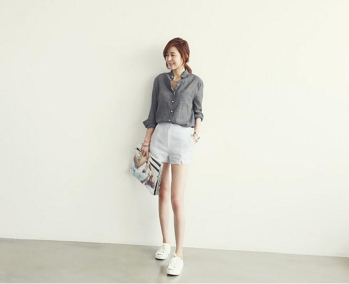 2023 Women's Fashion Cotton Linen Long Sleeve Loose Sun Protection Shirt