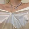 Spice girls sweet cool universe opal artificial pearl necklace female ins tide does not fade love hip hop collarbone chain female