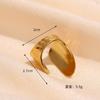 Premium Stainless Steel Ring Opening Retro Geometric Line Ring Hydraulic Titanium Steel Jewelry