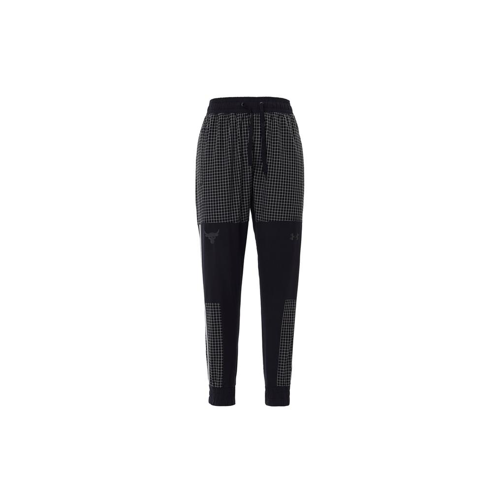 Under Armour Quick-Dry Solid Color Logo Print Elastic Cuff Casual Pants Men Bottoms Black 1370466-001