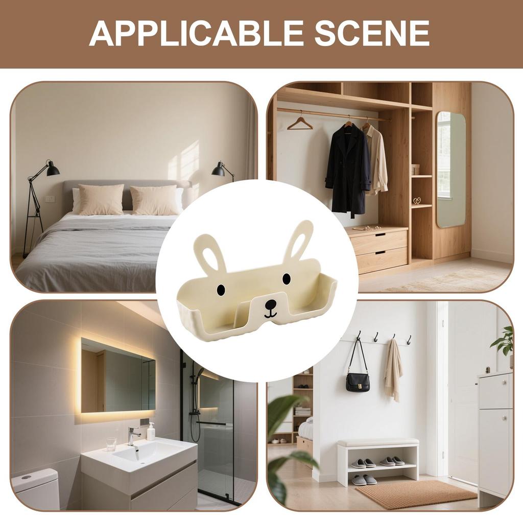Sunglasses Organizer Wall Anti-Slip Glasses Organizer Hangable Rabbit-shaped Sunglass Rack For Bedroom Entryway Wardrobe Vanity