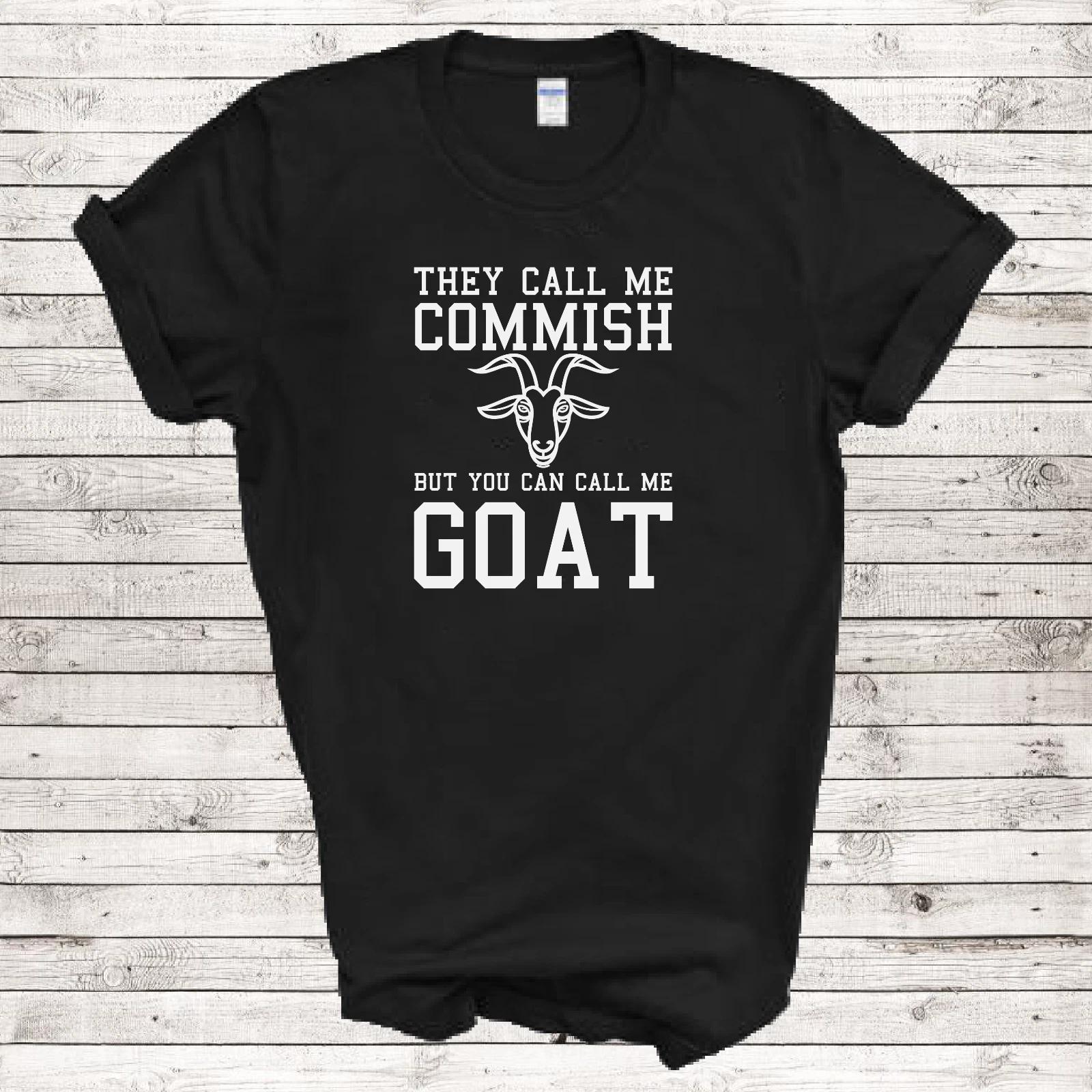 Commissioner GOAT Greatest Of All Time Fantasy Football Team Black T-Shirt M