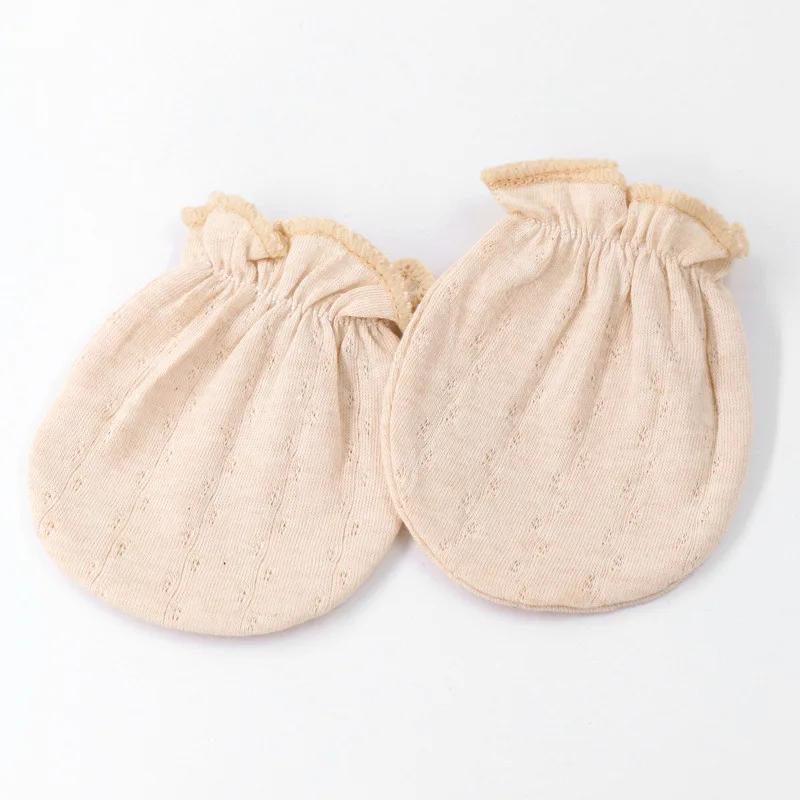 

1pair Newborn Prevent Catching Face Gloves Anti-eat Anti-Grab Hand Cotton Soft Mitten for Boy Girl 0-1T Baby Infant Accessories