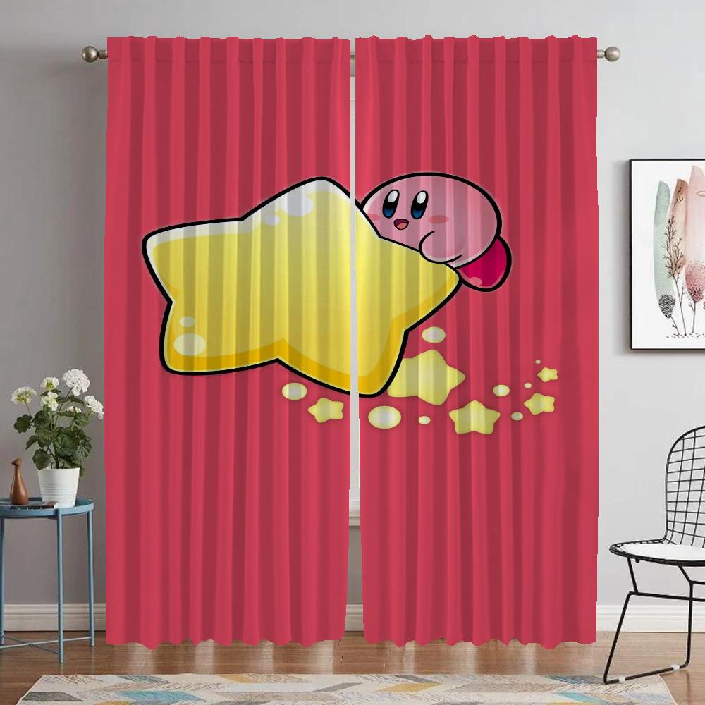 Cortinas elegantes para sala 2 peças Kirbys cortinas blackout para câmera sala de estar cortina divisória cortinas decoração de Halloween