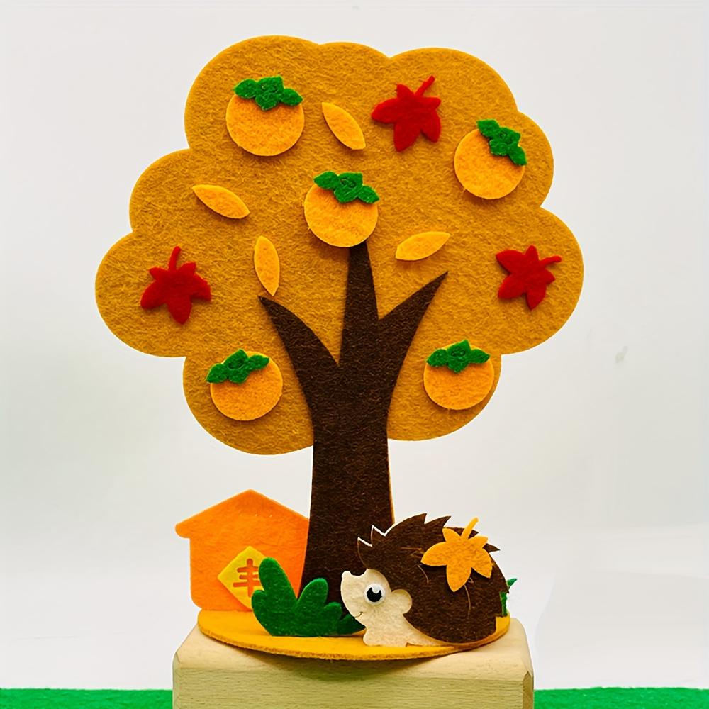 

DIY Felt Seasonal Tree Craft Kit Four Seasons Vibrant Colors Polyester Material Fun Design Year Round Decoration Tree Ornament