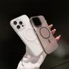 Fashion Translucent Magnetic Case For Magsafe Wireless Charging For iPhone 15 14 Plus 13 12 Pro Max Shockproof Bumper Back Cover