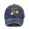Nicaragua Flag Bird Flowers Denim Baseball Cap Vintage Washed Adjustable Dad Hat Casual