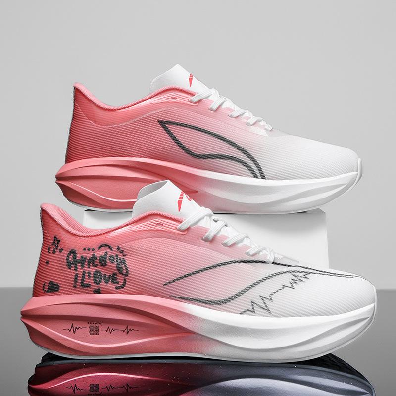 

Feidian 5C carbon board running shoes 2025 autumn and winter new ultra-light shock absorption rebound running shoes physical training racing shoes 34 розовый