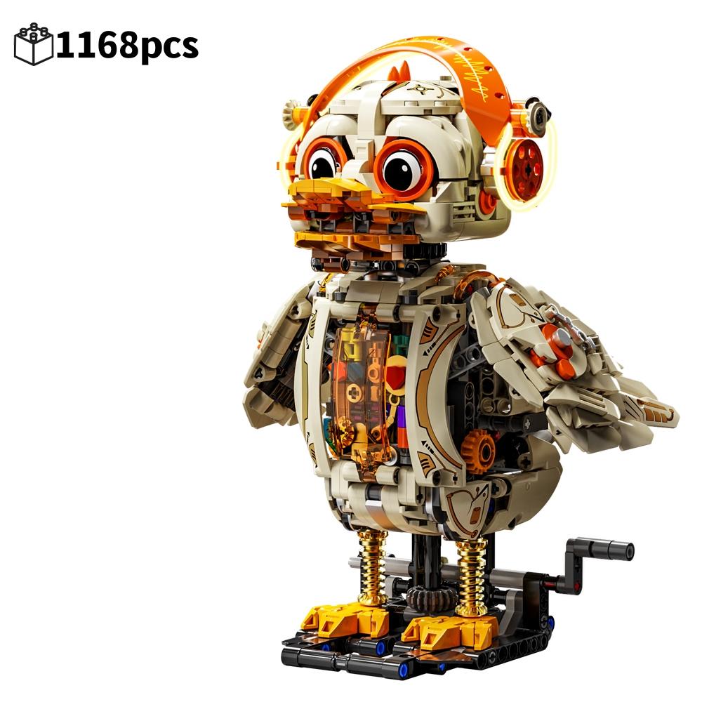 

1168pcs Creative Animal Linkage Mechanical Duck STEM Building Blocks with Light Motorized Robot Model for Kids Gifts 1168pcs
