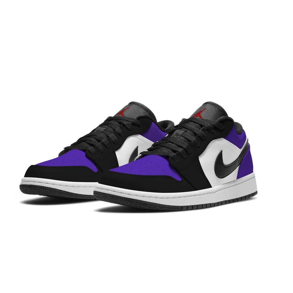 Jordan Air Jordan 1 Sports Low top Vintage Basketball Shoes Unisex Black Purple HF3148-106(team1098-SBOX)