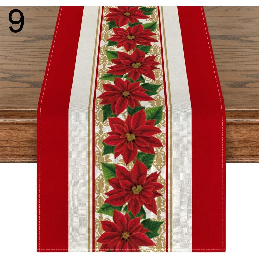 Merry Christmas Xmas Tablecloth Printed Table Cover New Year Table Flag  Home Party Decor